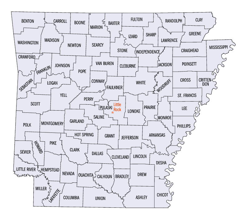 Arkansas map