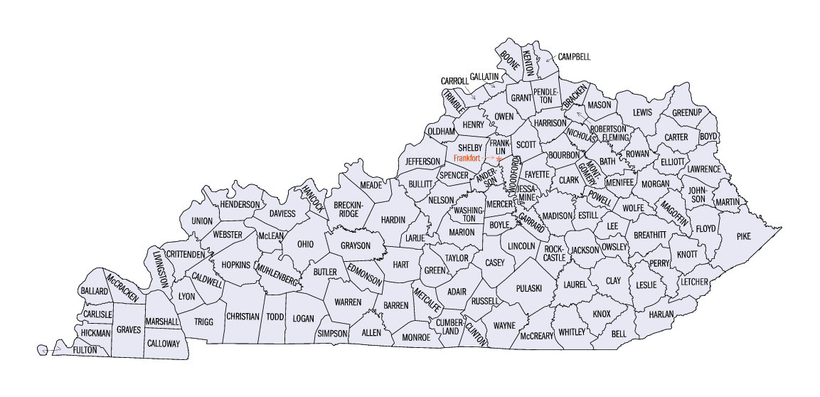 Kentucky map