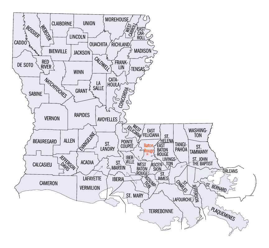 Louisiana map