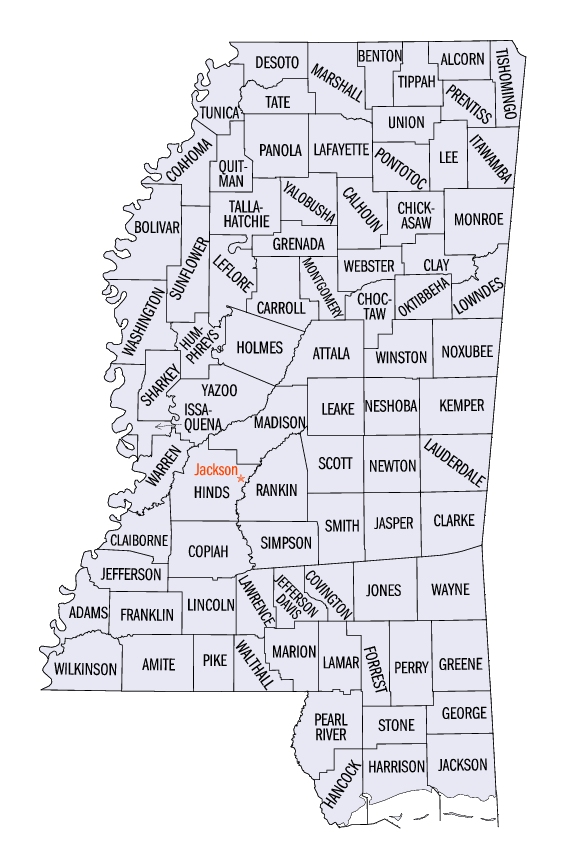 Mississippi map