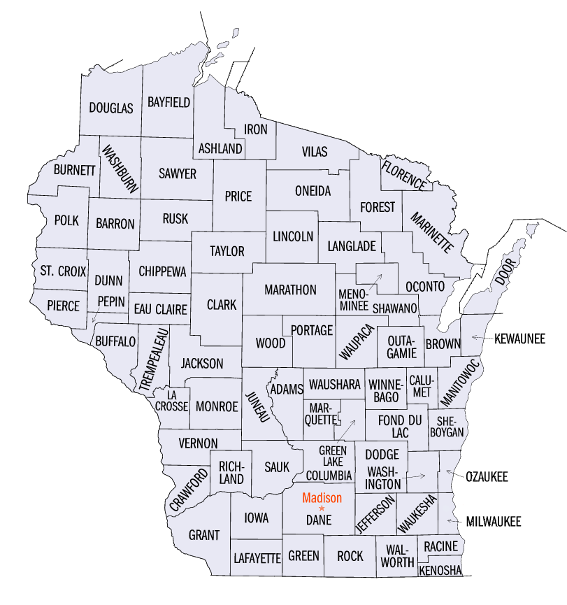 Wisconsin map
